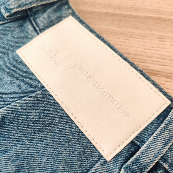 adidas Originals x KSENIASCHNAIDER Womens 3-Stripes Jeans Size 28 Wide Leg NWT - Picture 6 of 16